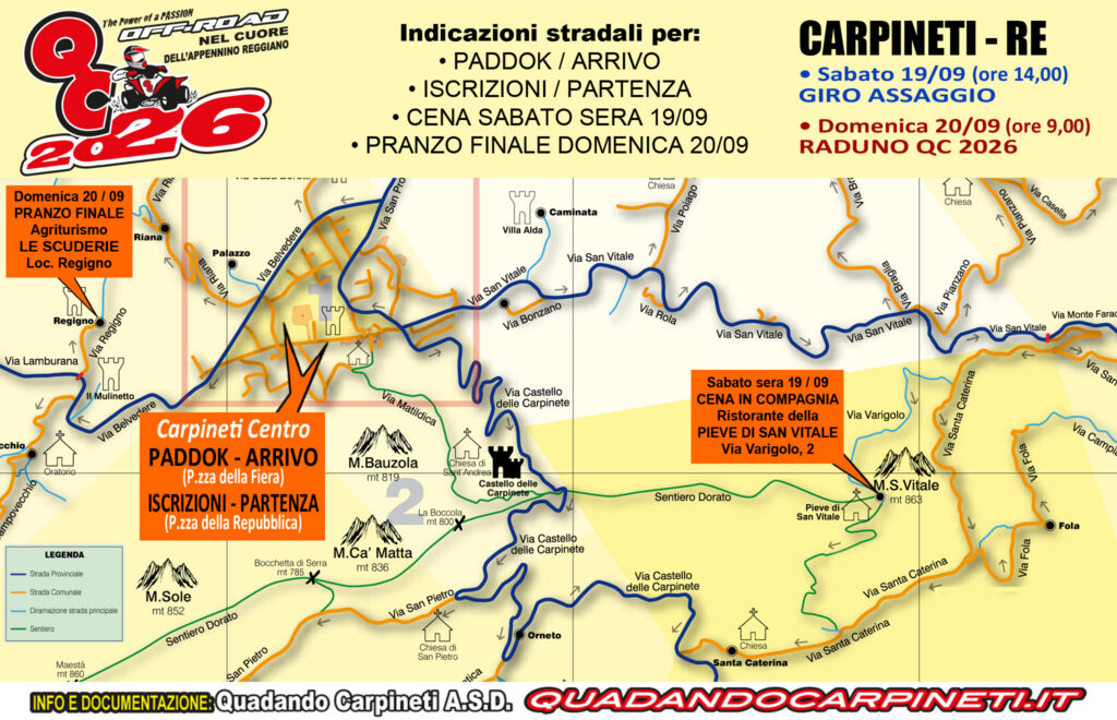 stradario carpineti raduno quad 2026